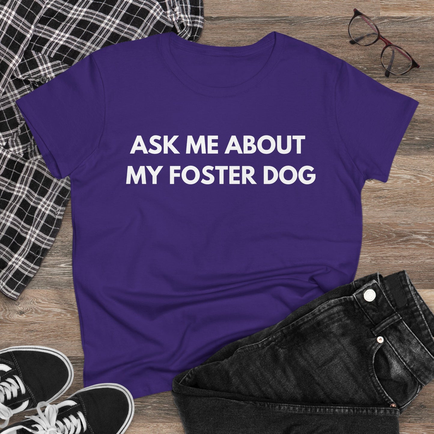 Ask Me -- Women's Midweight Cotton Tee