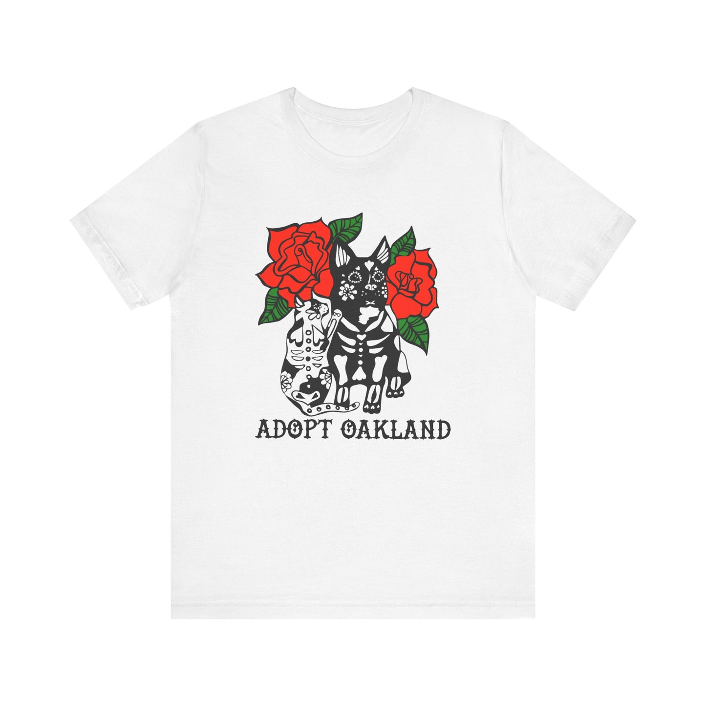 Las Mascotas -Adopt Oakland Cat & Dog Tee – Unisex Jersey Short Sleeve T-Shirt for Animal Lovers