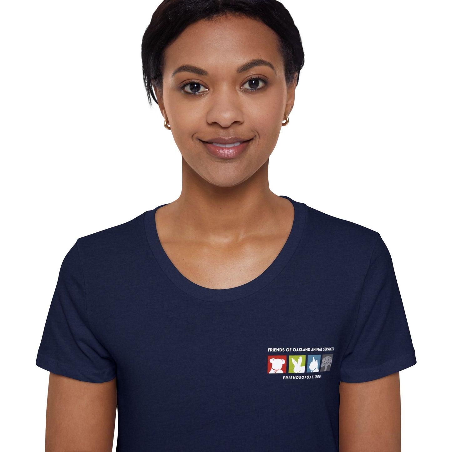 Pawsitively Oakland Back Printed Women's Organic Short Sleeve T-Shirt