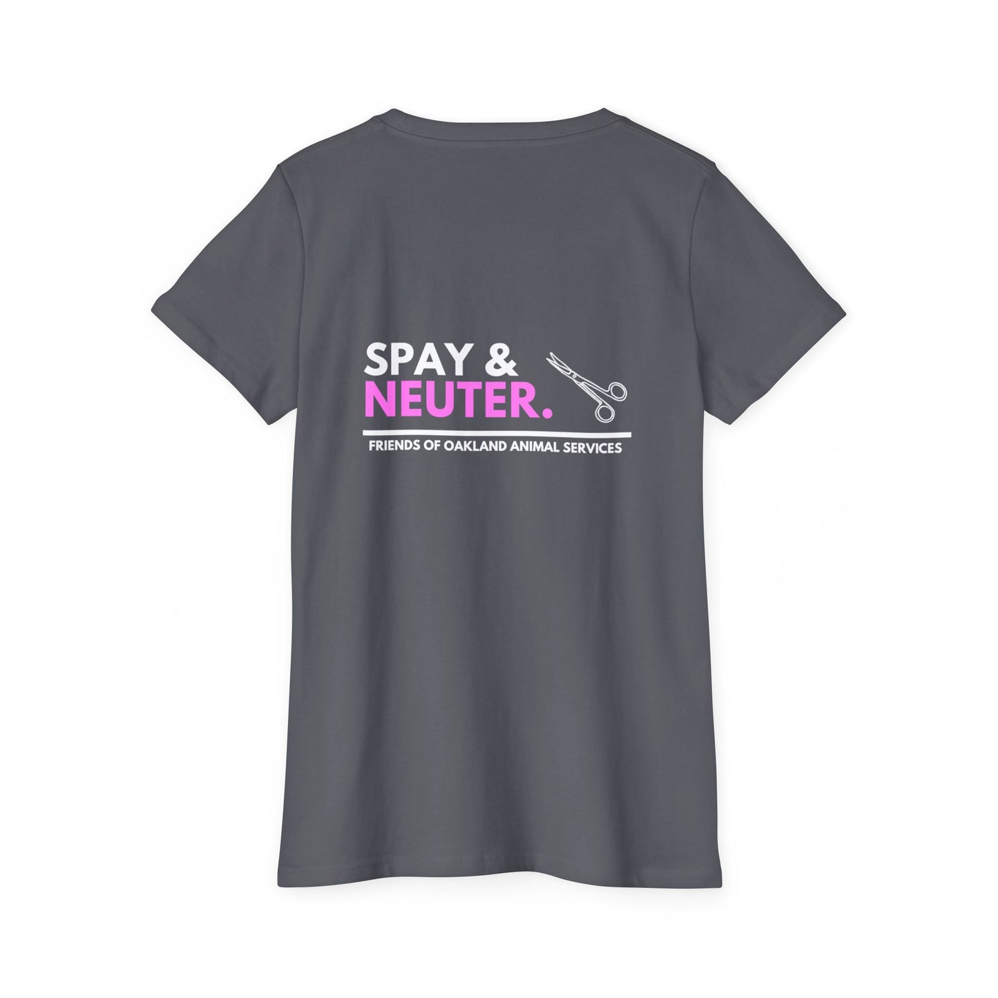Spay and Neuter Back Printed Women's Organic Short Sleeve T-Shirt
