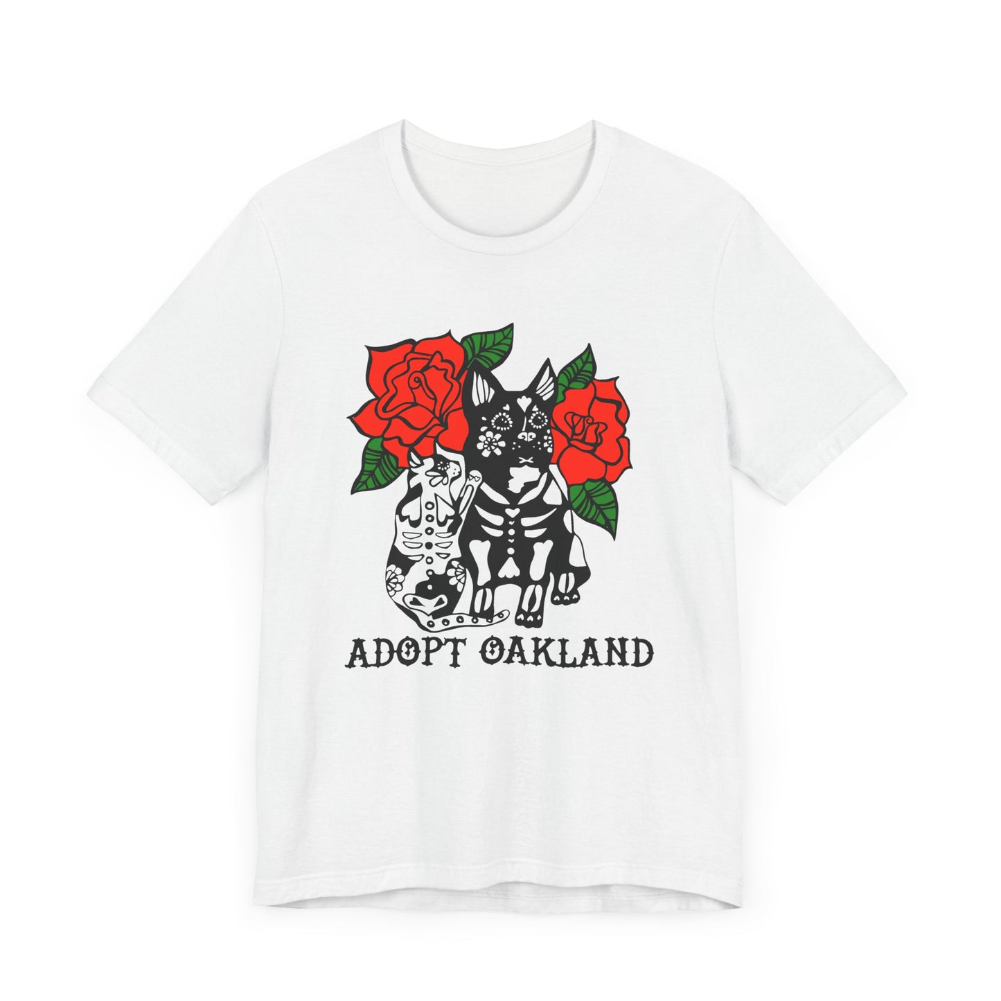 Las Mascotas -Adopt Oakland Cat & Dog Tee – Unisex Jersey Short Sleeve T-Shirt for Animal Lovers