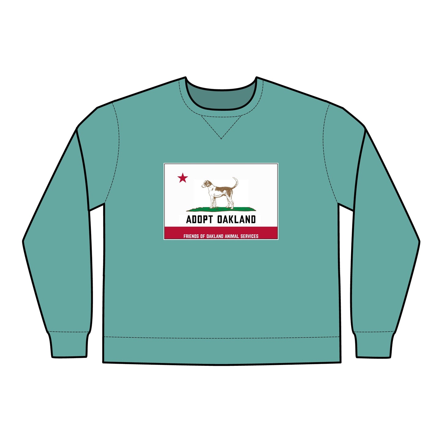 Adopt Oakland Unisex ComfortWash® Garment Dyed Crewneck Sweatshirt