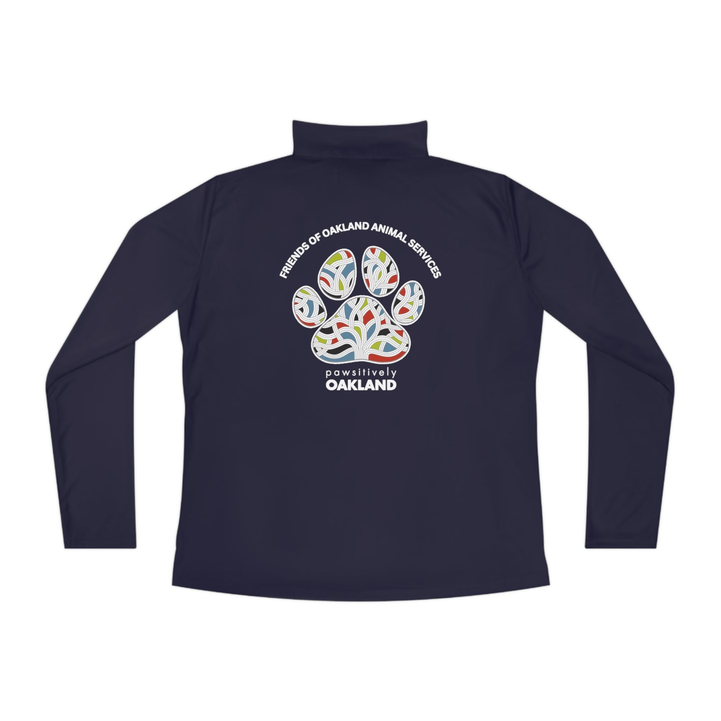 Pawsitively Oakland Ladies Quarter-Zip Pullover