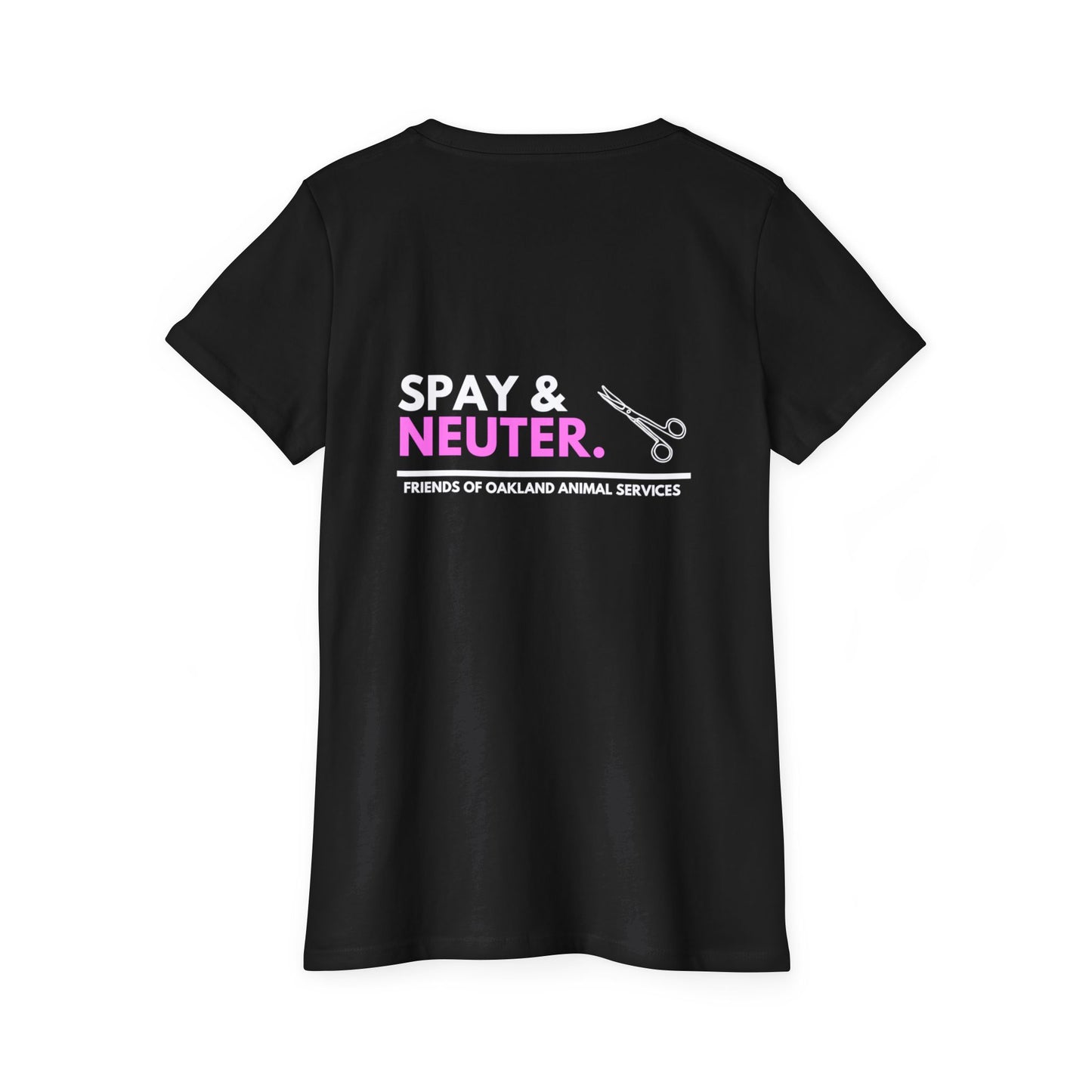 Spay and Neuter Back Printed Women's Organic Short Sleeve T-Shirt