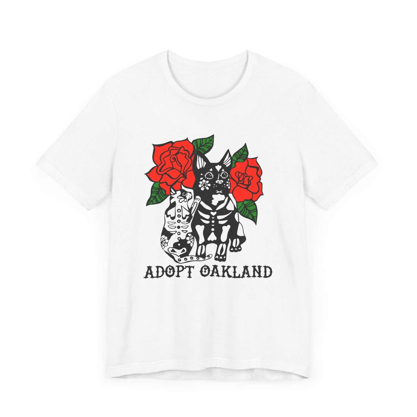 Las Mascotas -Adopt Oakland Cat & Dog Tee – Unisex Jersey Short Sleeve T-Shirt for Animal Lovers
