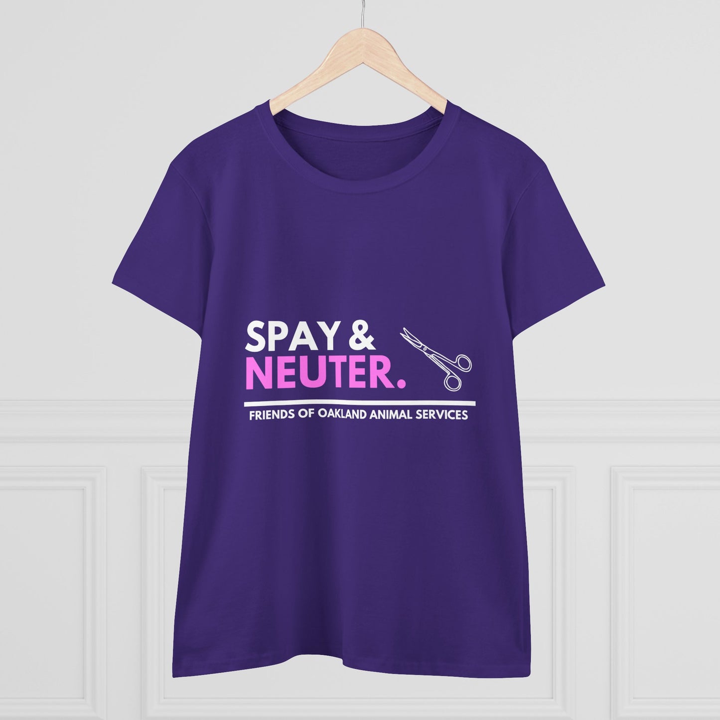 Spay and Neuter Women's Midweight Cotton Tee - Support Animal Welfare