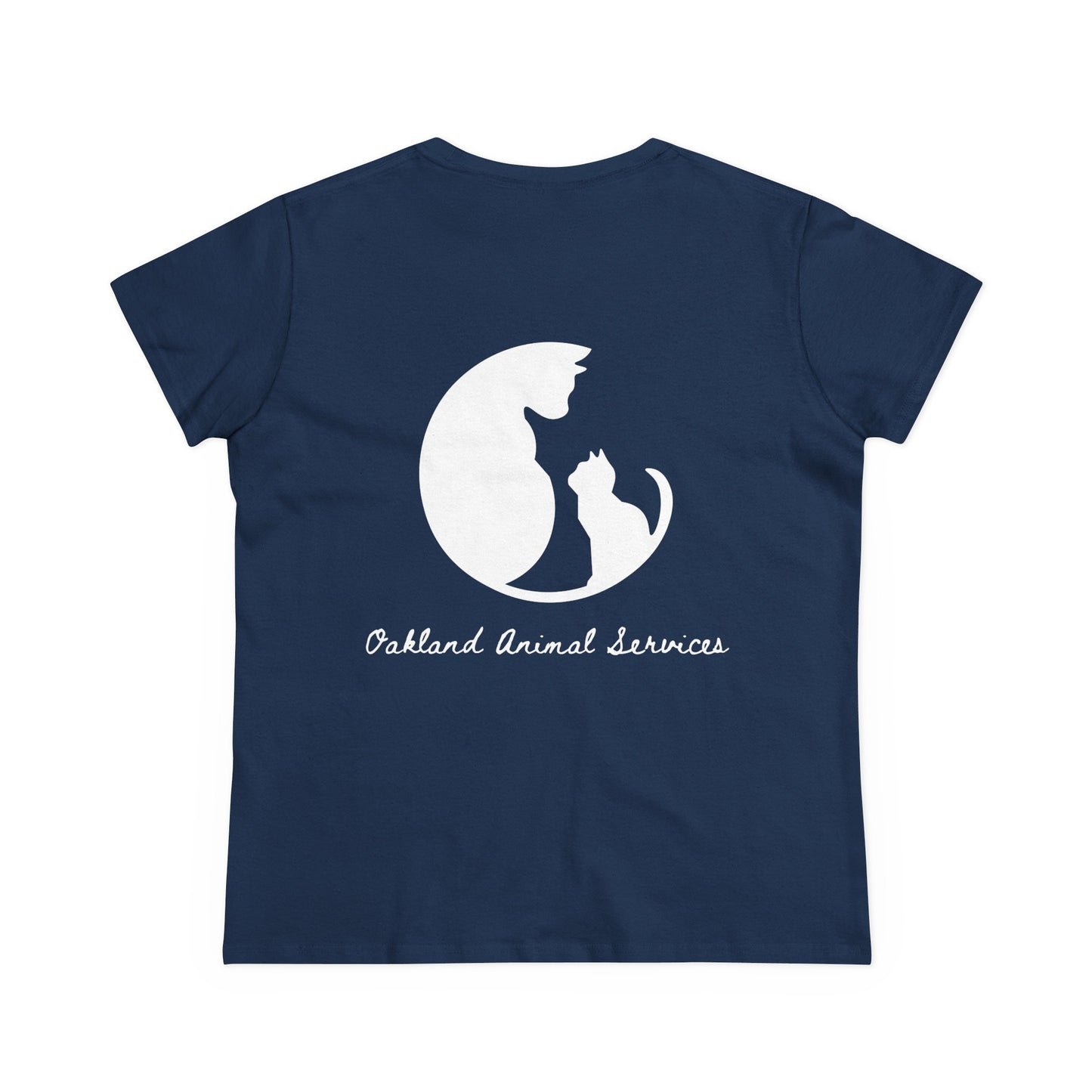 Cat Love - Women's Cotton Cat Rescue Back Printed Tee - Support Animal Services