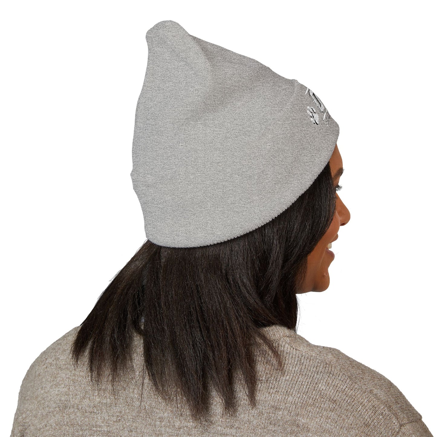 OAS Custom Embroidered Classic Cuffed Beanie - Bright Yellow Paw Print Design