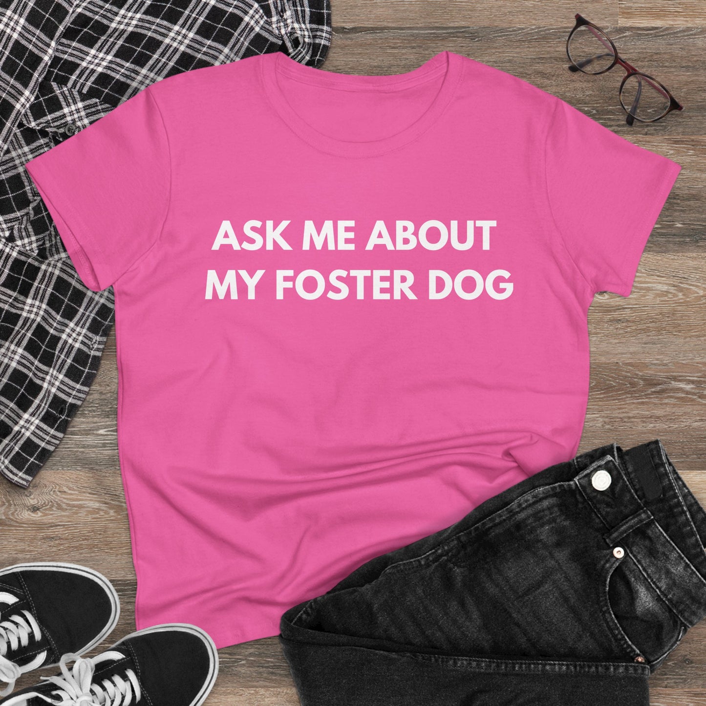 Ask Me -- Women's Midweight Cotton Tee