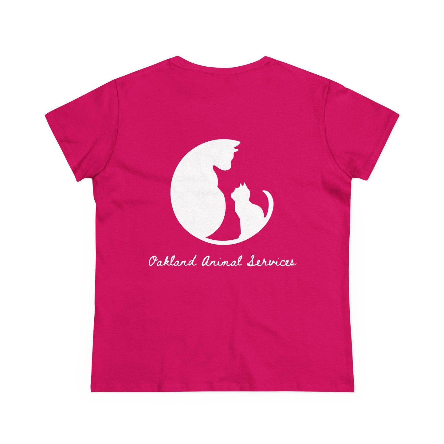 Cat Love - Women's Cotton Cat Rescue Back Printed Tee - Support Animal Services