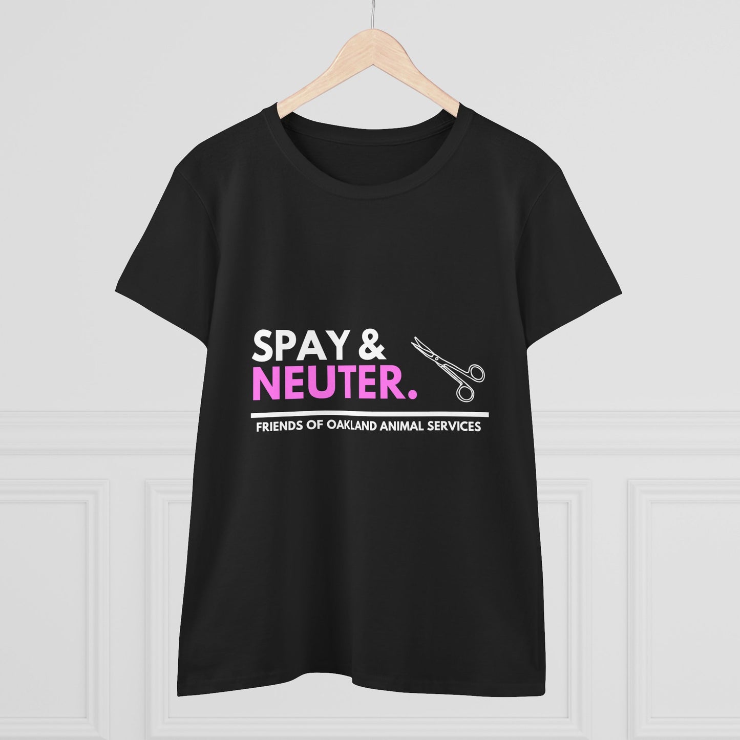 Spay and Neuter Women's Midweight Cotton Tee - Support Animal Welfare