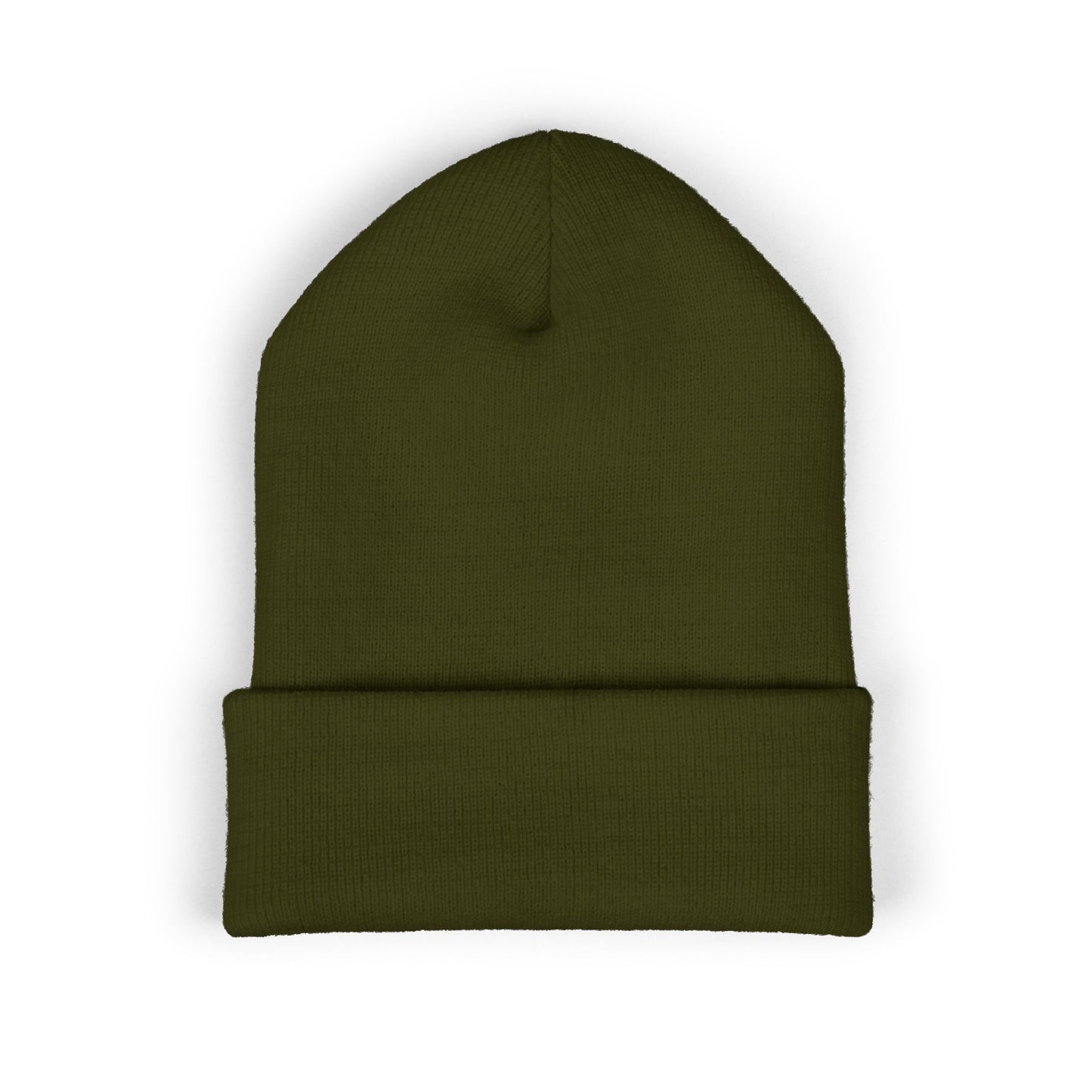 OAS Custom Embroidered Classic Cuffed Beanie - Bright Yellow Paw Print Design