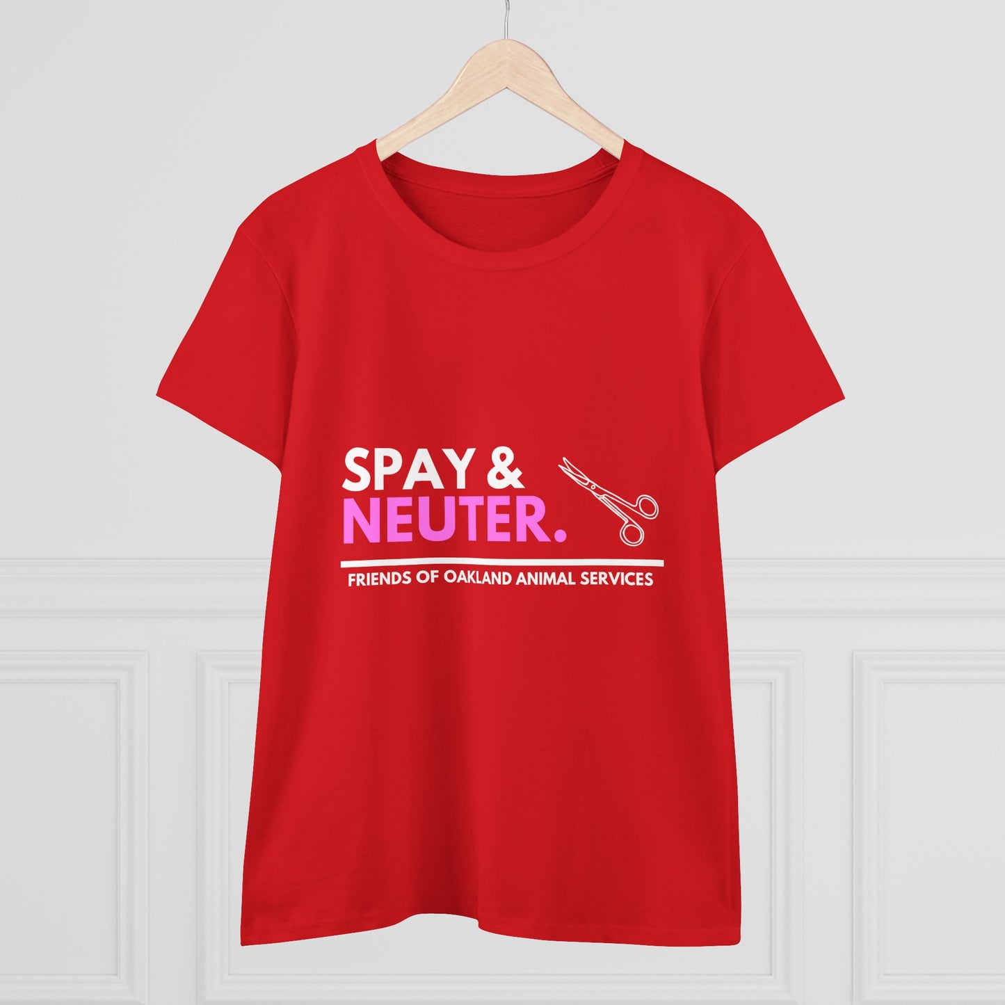 Spay and Neuter Women's Midweight Cotton Tee - Support Animal Welfare
