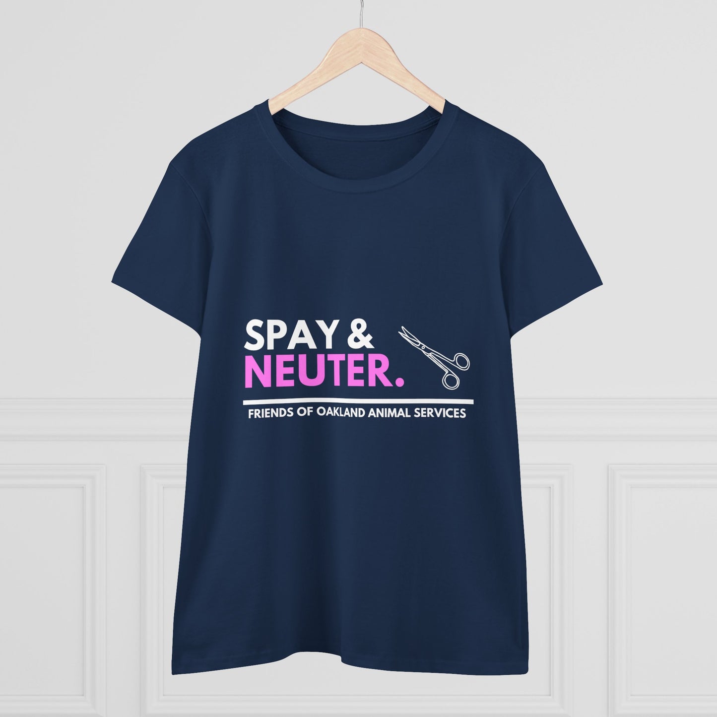 Spay and Neuter Women's Midweight Cotton Tee - Support Animal Welfare