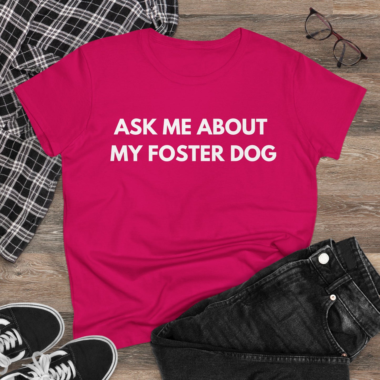 Ask Me -- Women's Midweight Cotton Tee