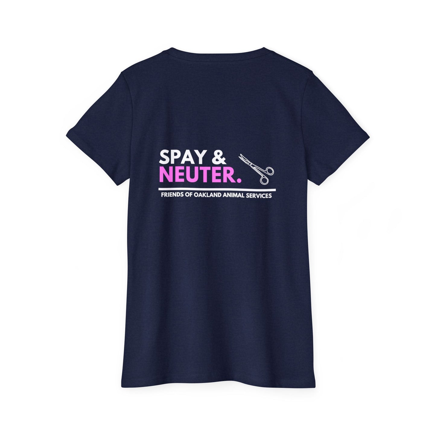 Spay and Neuter Back Printed Women's Organic Short Sleeve T-Shirt