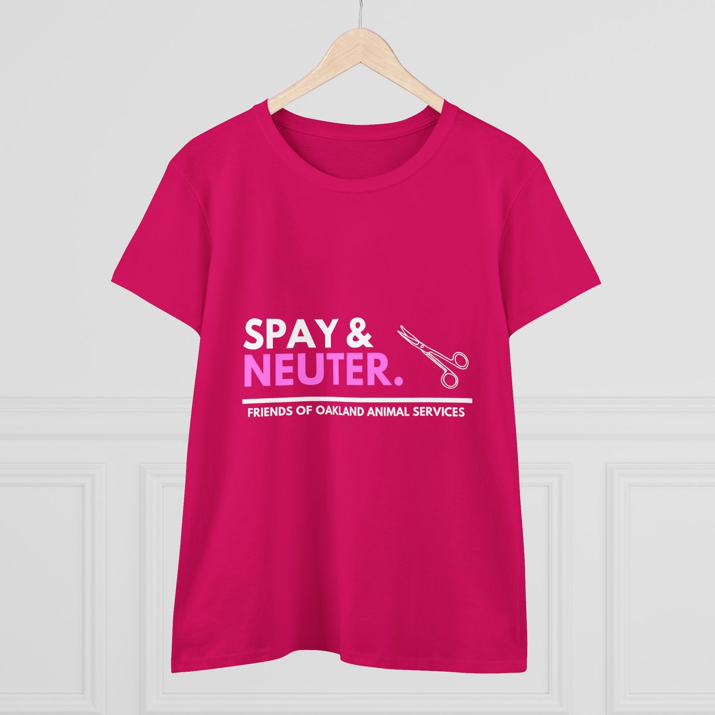 Spay and Neuter Women's Midweight Cotton Tee - Support Animal Welfare