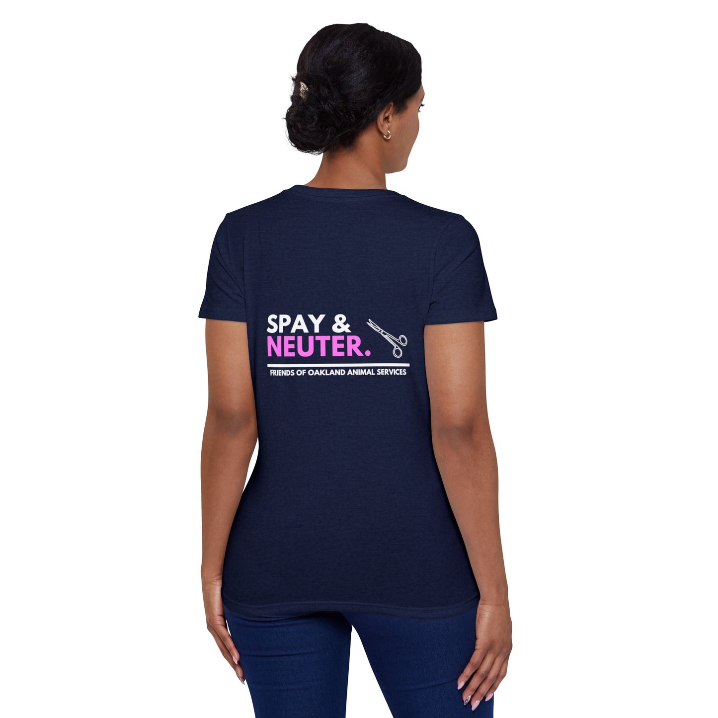 Spay and Neuter Back Printed Women's Organic Short Sleeve T-Shirt