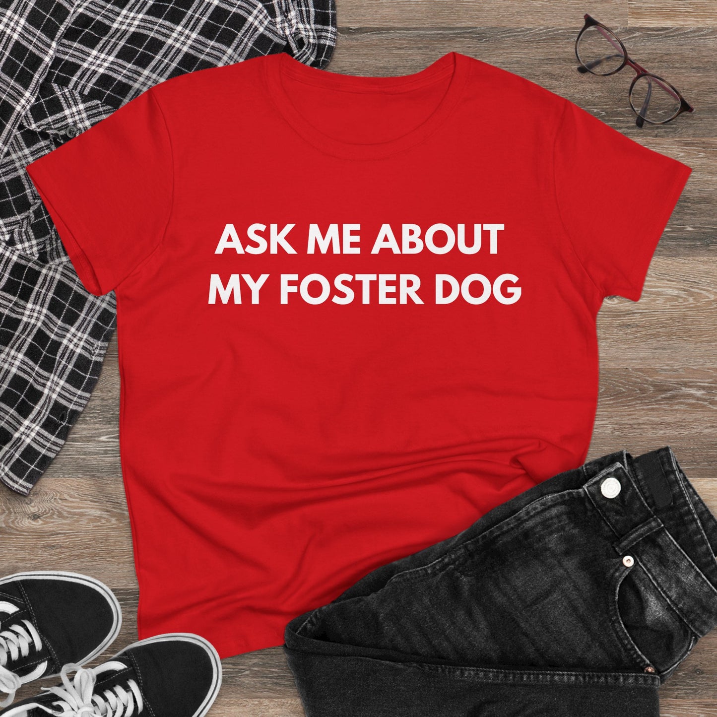 Ask Me -- Women's Midweight Cotton Tee