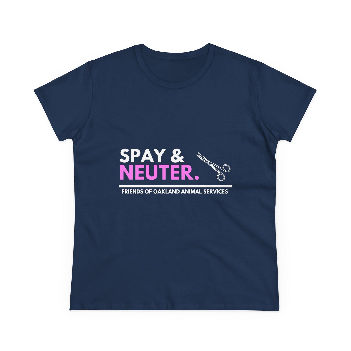 Spay and Neuter Women's Midweight Cotton Tee - Support Animal Welfare