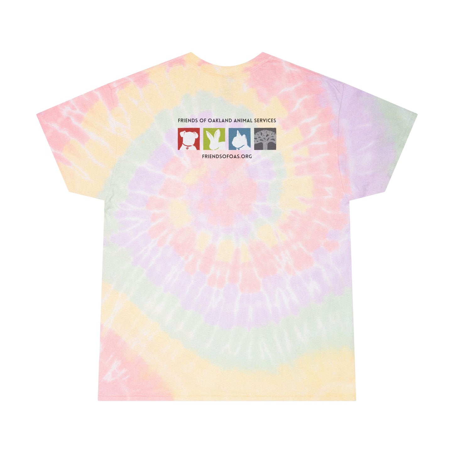 Colorful Tie-Dye Paw Print Tee - Foster Adopt Donate