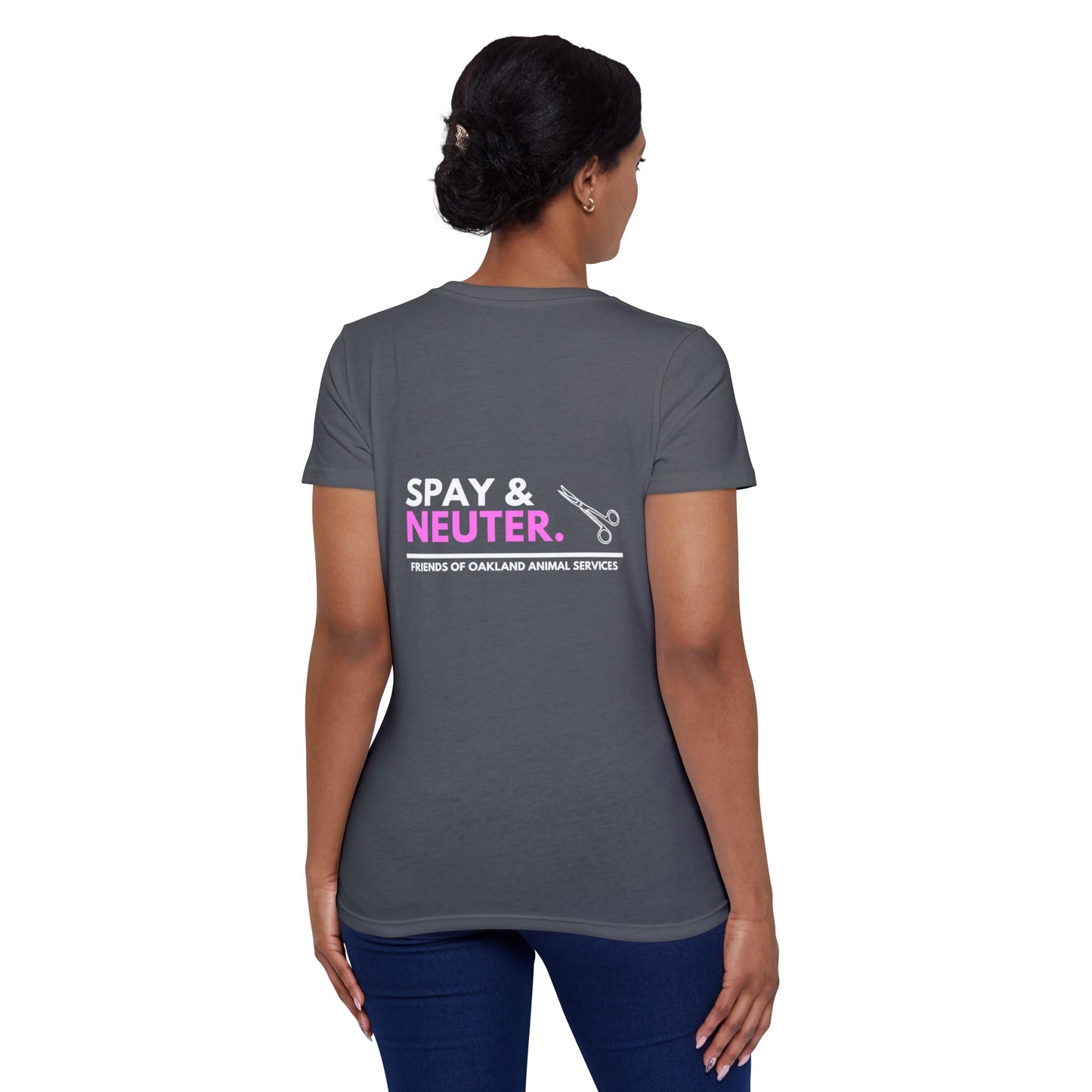 Spay and Neuter Back Printed Women's Organic Short Sleeve T-Shirt