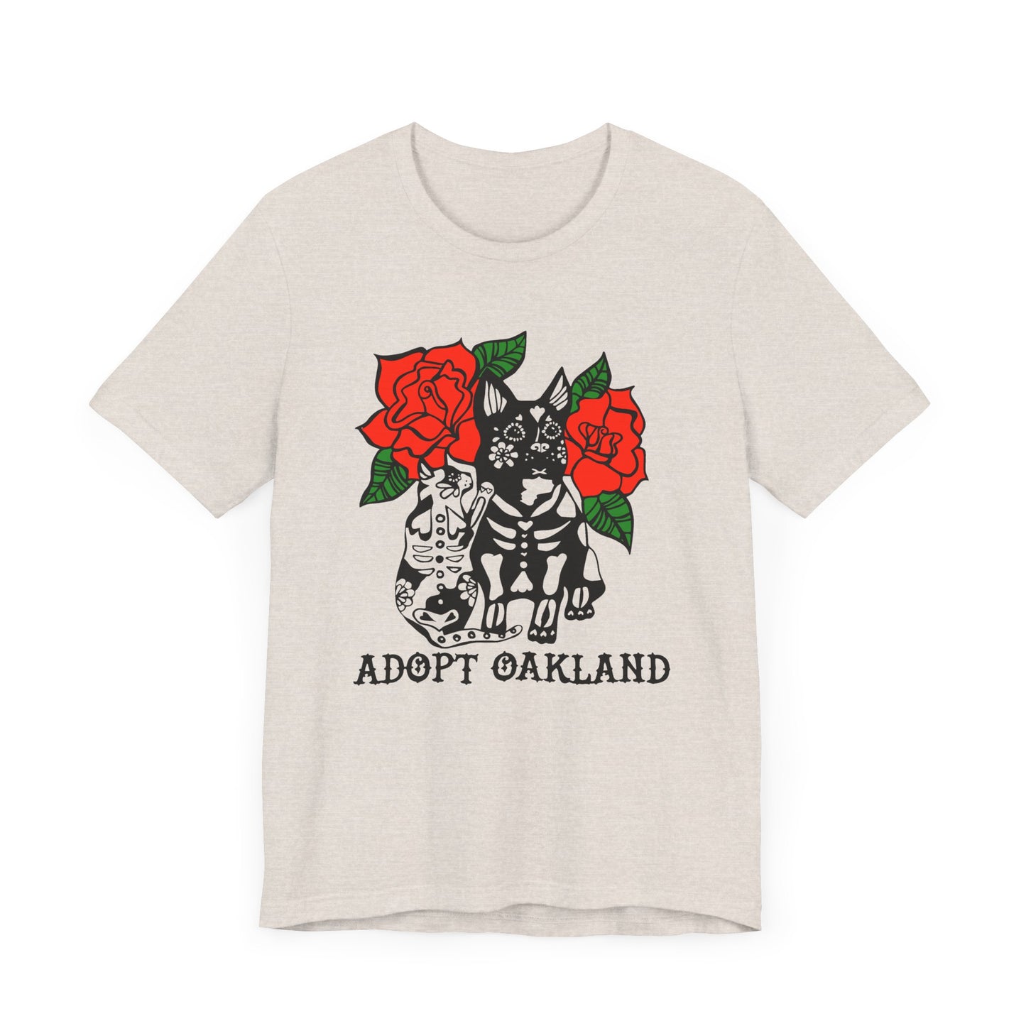 Las Mascotas -Adopt Oakland Cat & Dog Tee – Unisex Jersey Short Sleeve T-Shirt for Animal Lovers