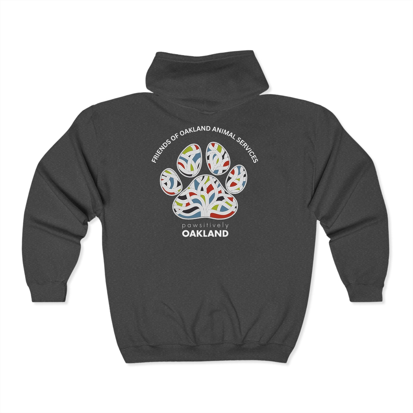 Pawsitively Oakland Unisex Heavy Blend™ Full Zip Hooded Sweatshirt