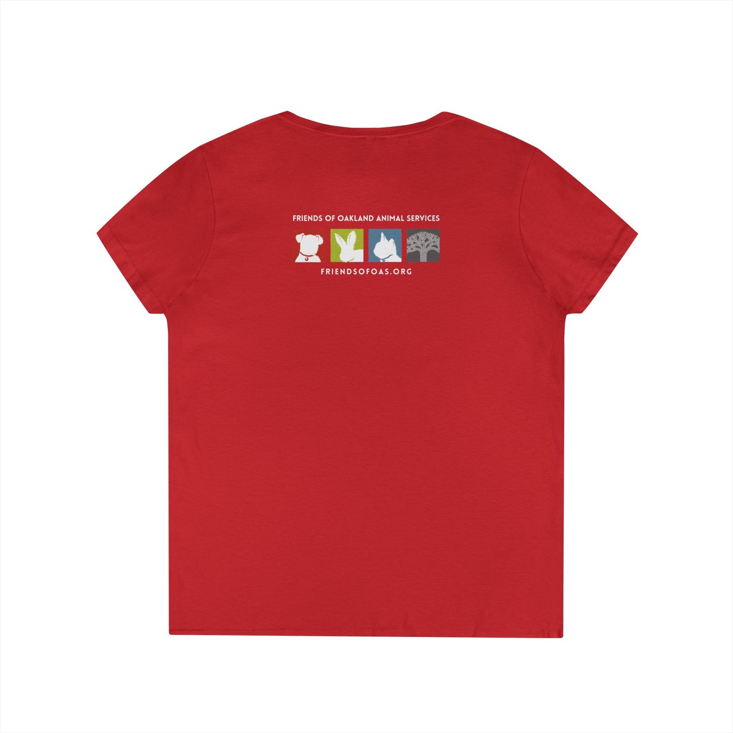 Pawsitively Oakland Ladies' V-Neck T-Shirt