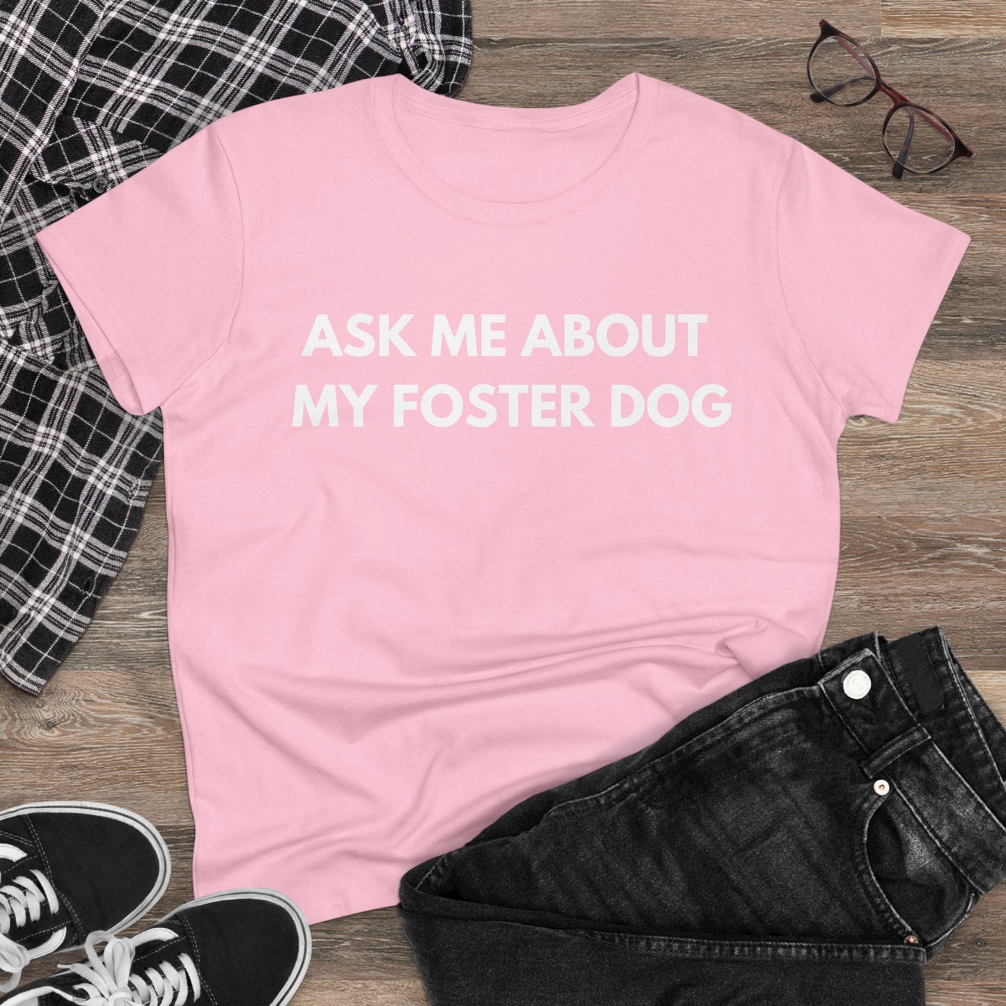 Ask Me -- Women's Midweight Cotton Tee