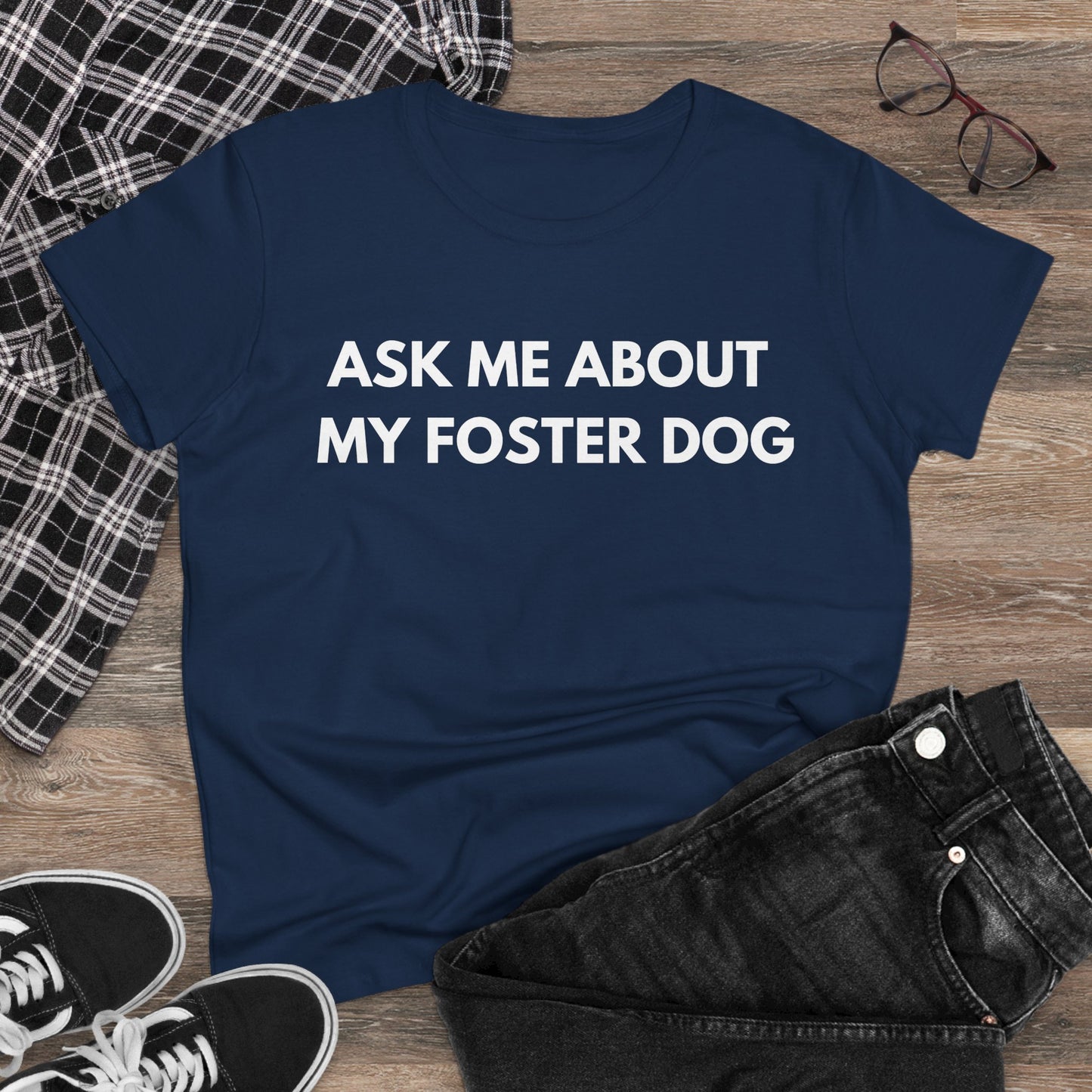 Ask Me -- Women's Midweight Cotton Tee