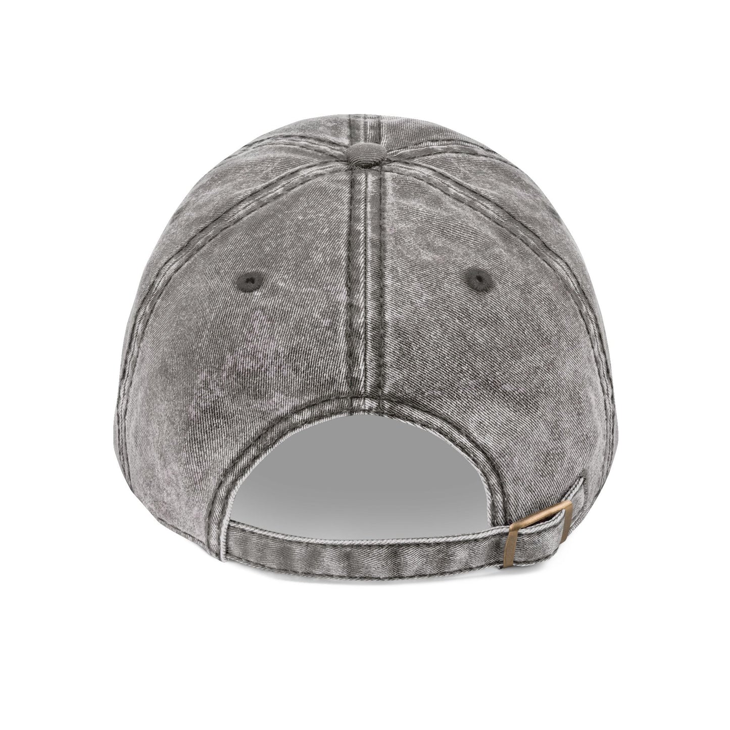 OAS Logo Vintage Embroidered Animal Rescue Cap - Grey Baseball Hat for Pet Lovers
