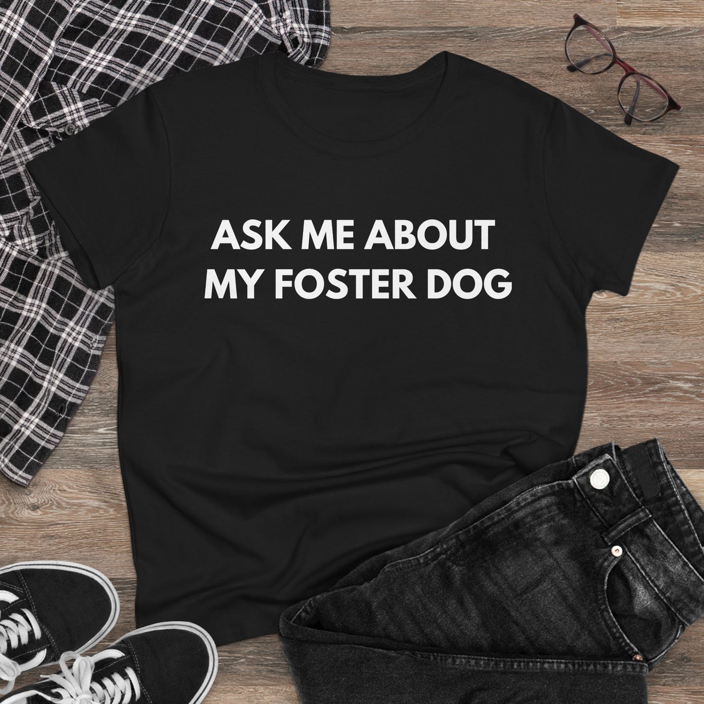Ask Me -- Women's Midweight Cotton Tee