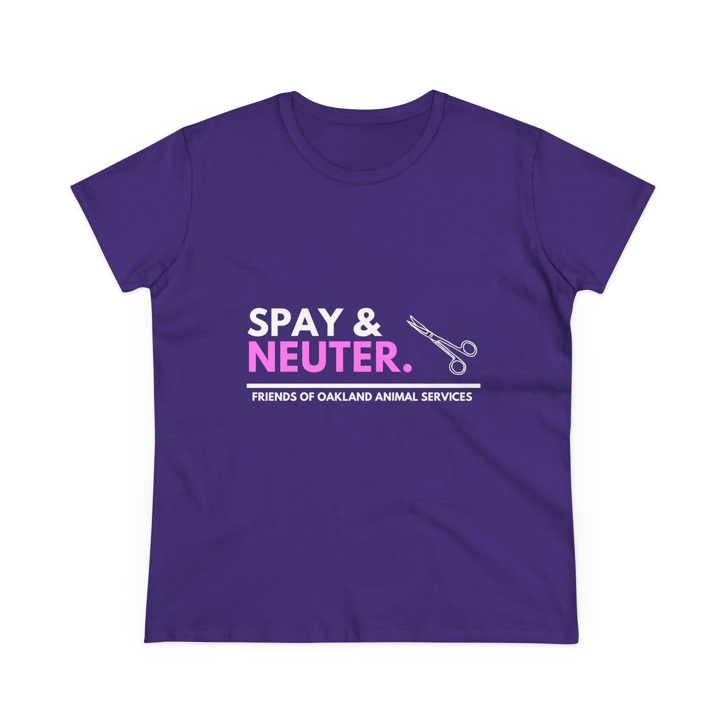 Spay and Neuter Women's Midweight Cotton Tee - Support Animal Welfare