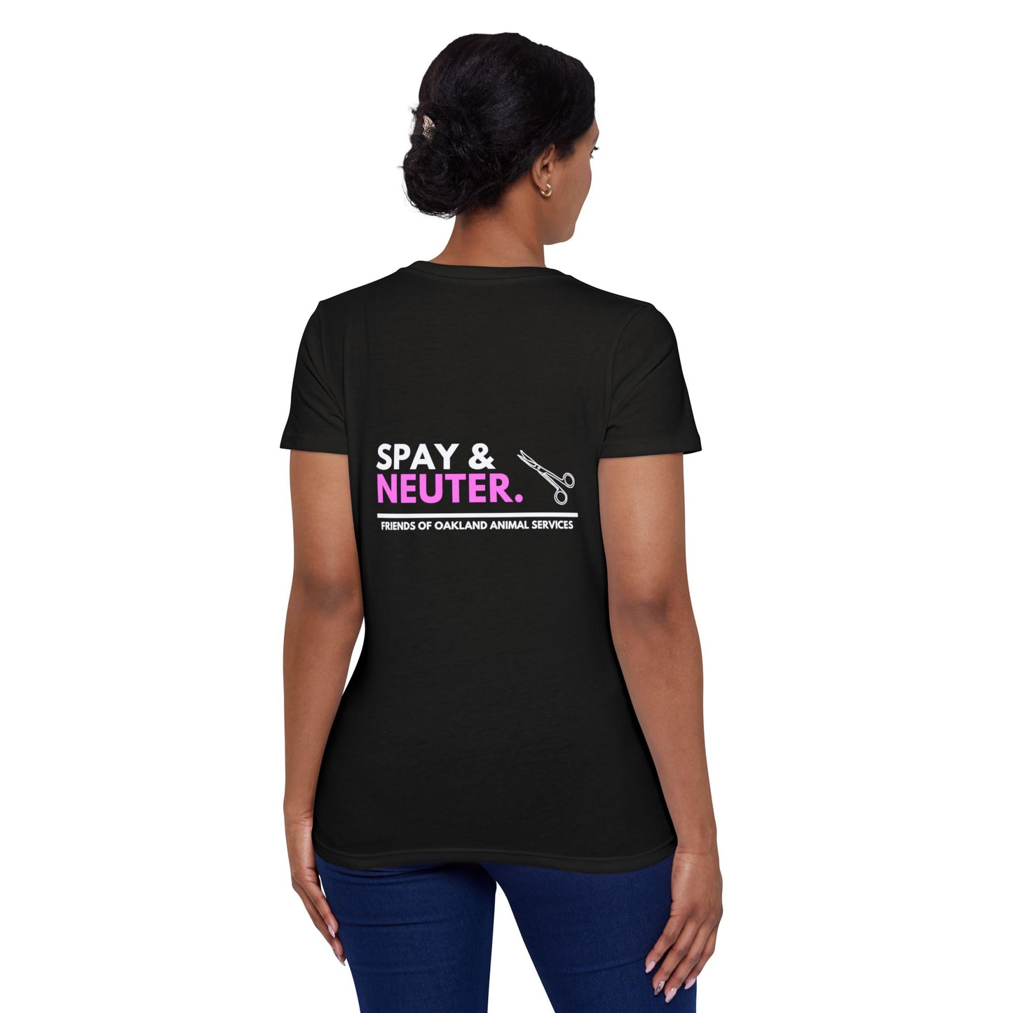 Spay and Neuter Back Printed Women's Organic Short Sleeve T-Shirt