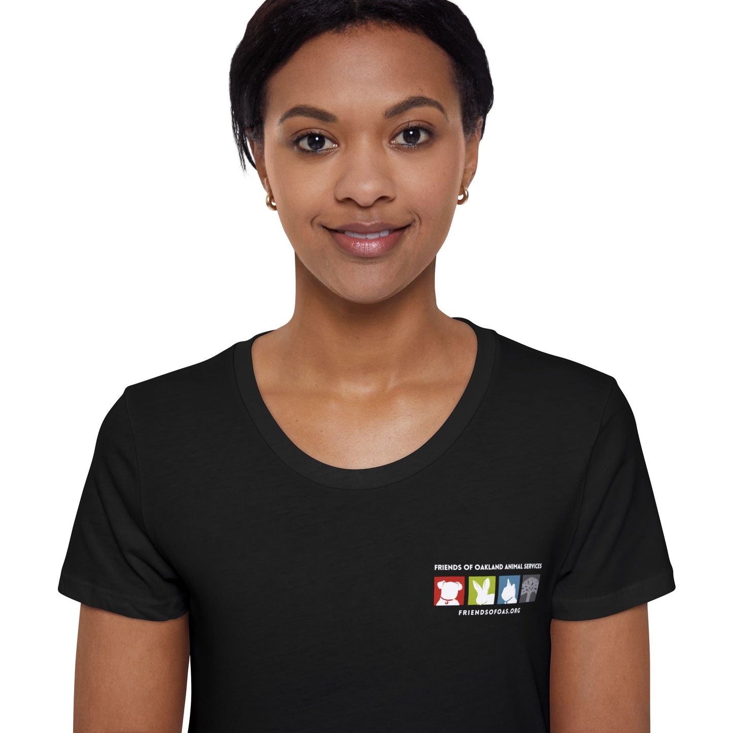 Pawsitively Oakland Back Printed Women's Organic Short Sleeve T-Shirt