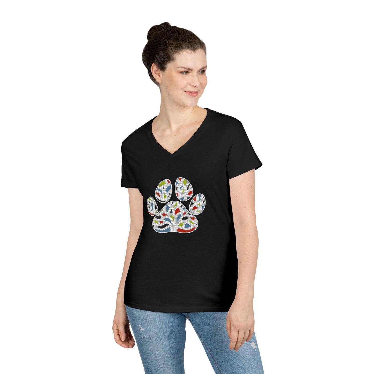 Pawsitively Oakland Ladies' V-Neck T-Shirt