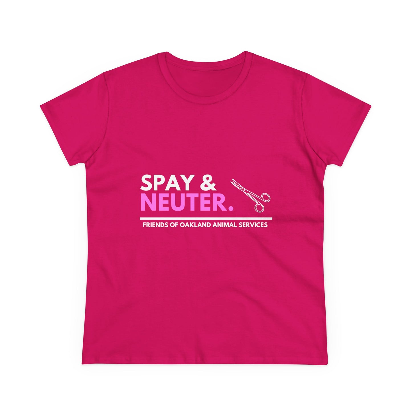 Spay and Neuter Women's Midweight Cotton Tee - Support Animal Welfare