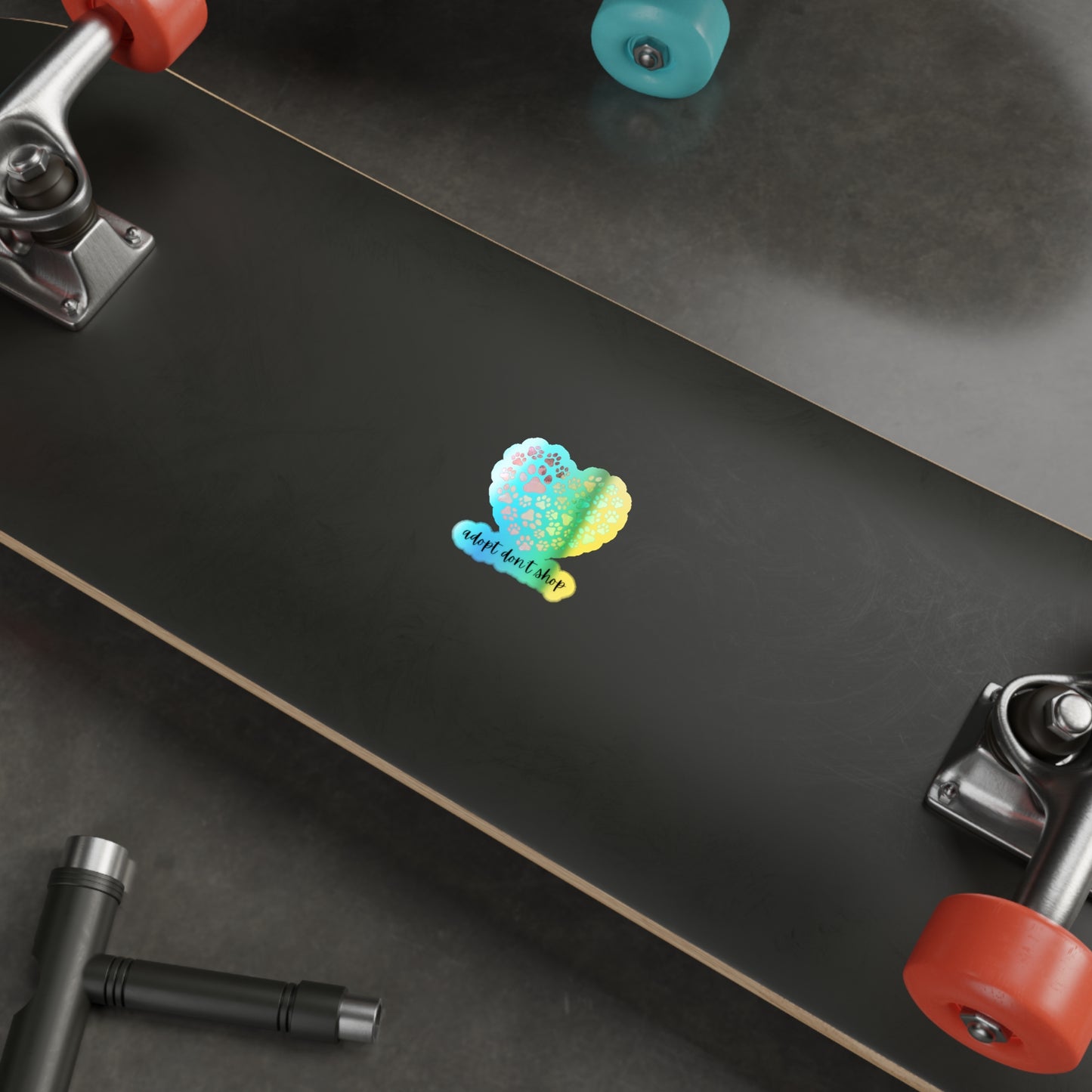 Adopt Don't Shop Holographic Die-cut Stickers