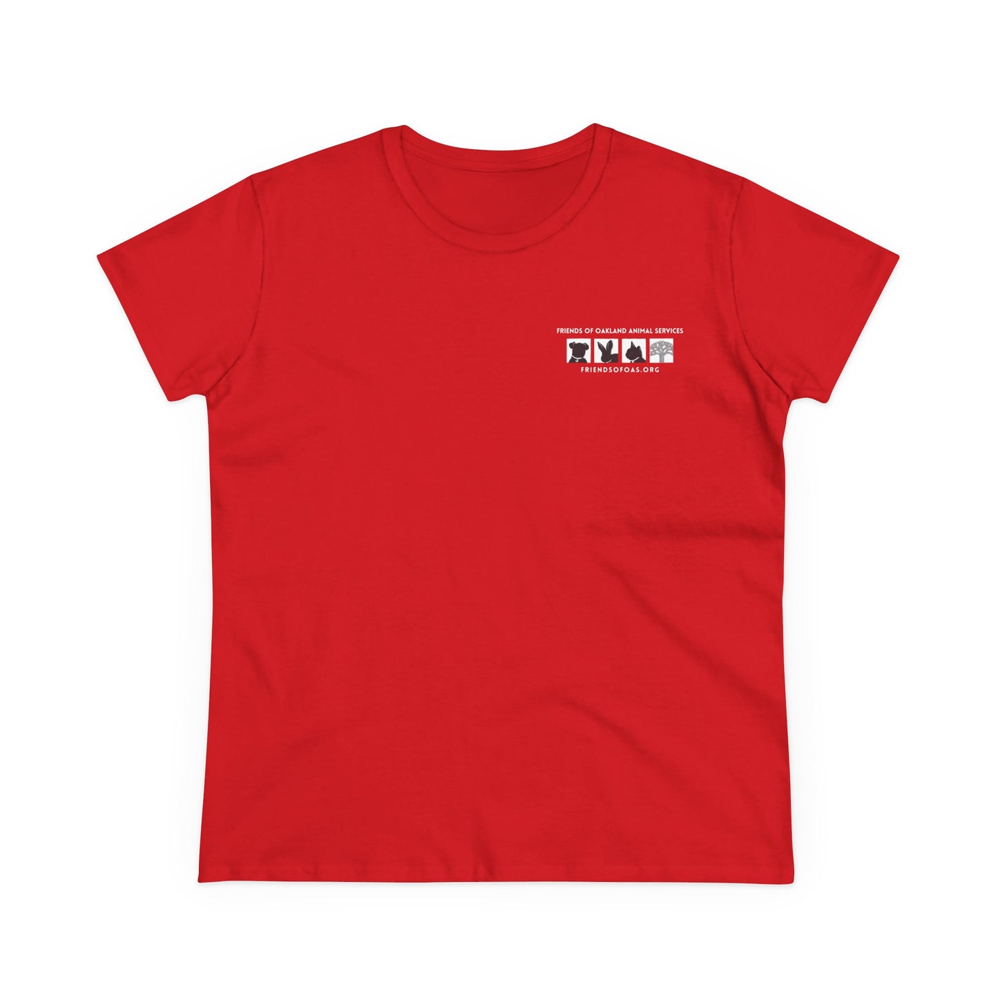 Helping Paw - Back Printed Women's Midweight Cotton Tee - Foster Adopt Donate Paw Print Tee
