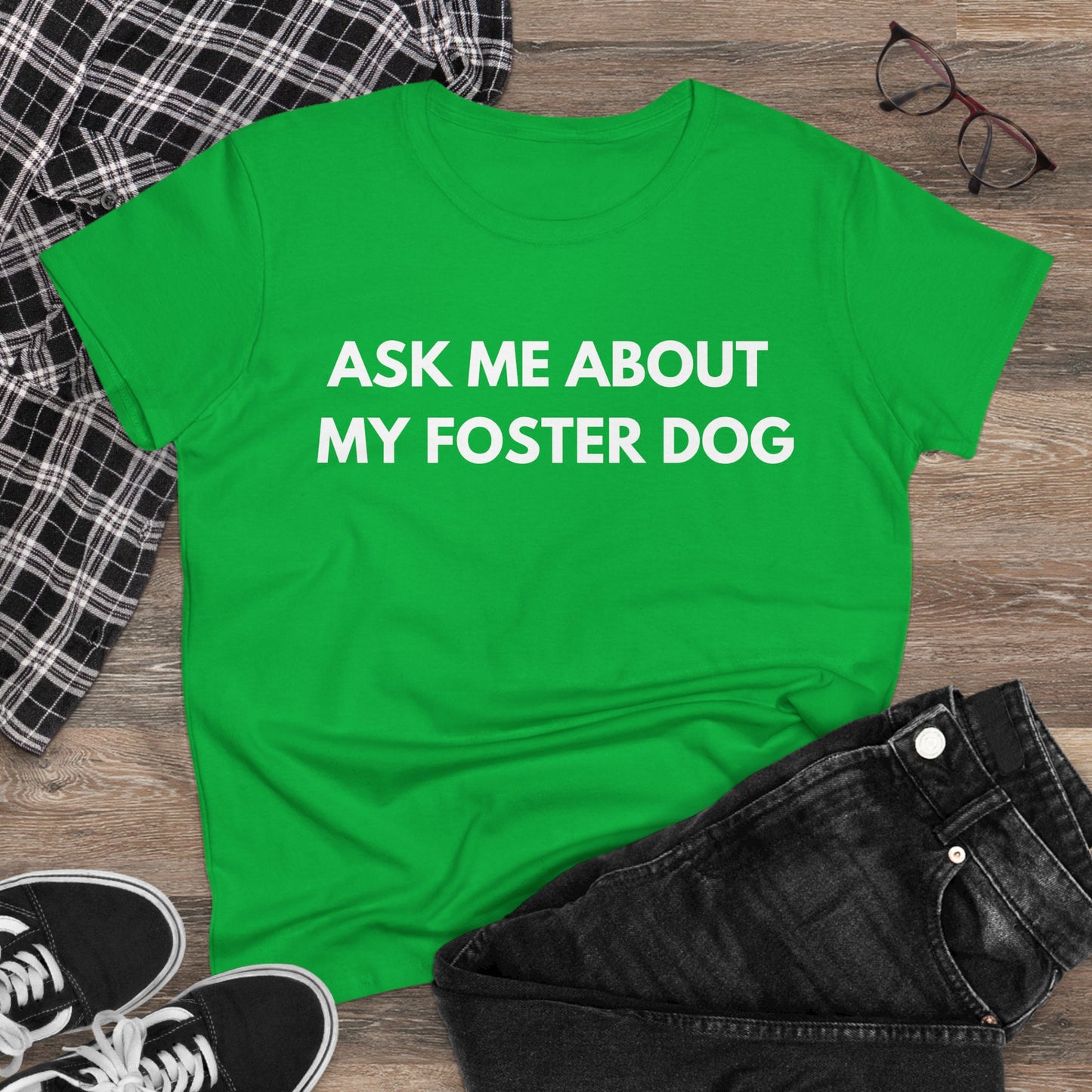 Ask Me -- Women's Midweight Cotton Tee