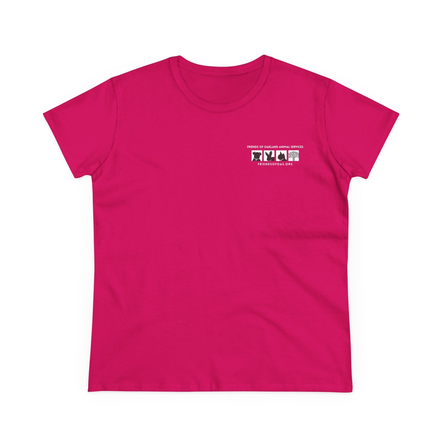 Helping Paw - Back Printed Women's Midweight Cotton Tee - Foster Adopt Donate Paw Print Tee