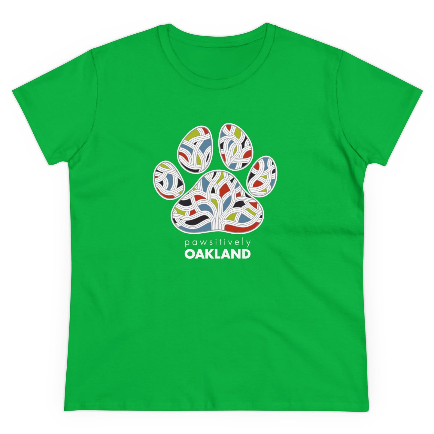 Pawsitively Oakland Women's Midweight Cotton Tee