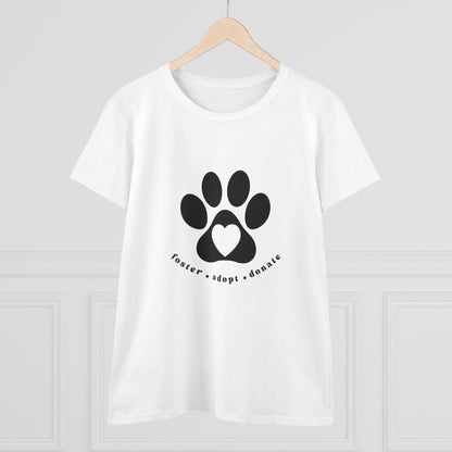 Helping Paw Women's Midweight Cotton Tee