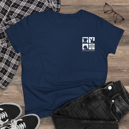 Cat Love - Women's Cotton Cat Rescue Back Printed Tee - Support Animal Services
