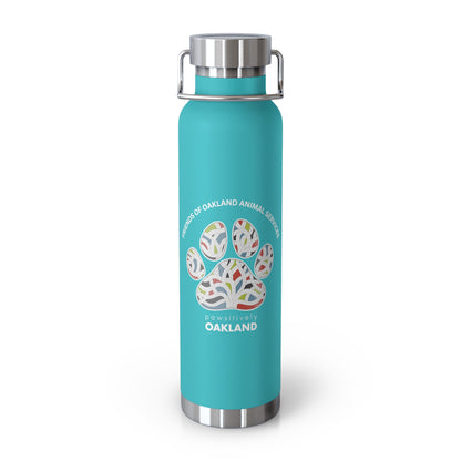 Pawsitively Oakland Copper Vacuum Insulated Bottle, 22oz