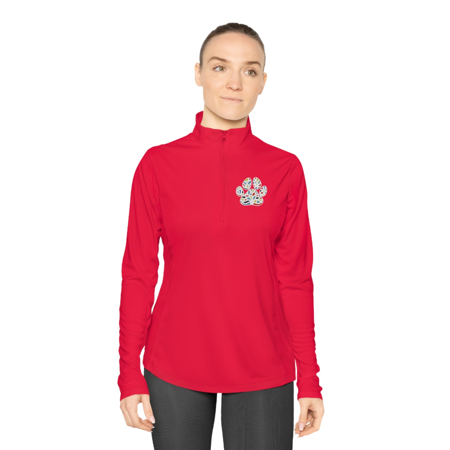 Pawsitively Oakland Ladies Quarter-Zip Pullover