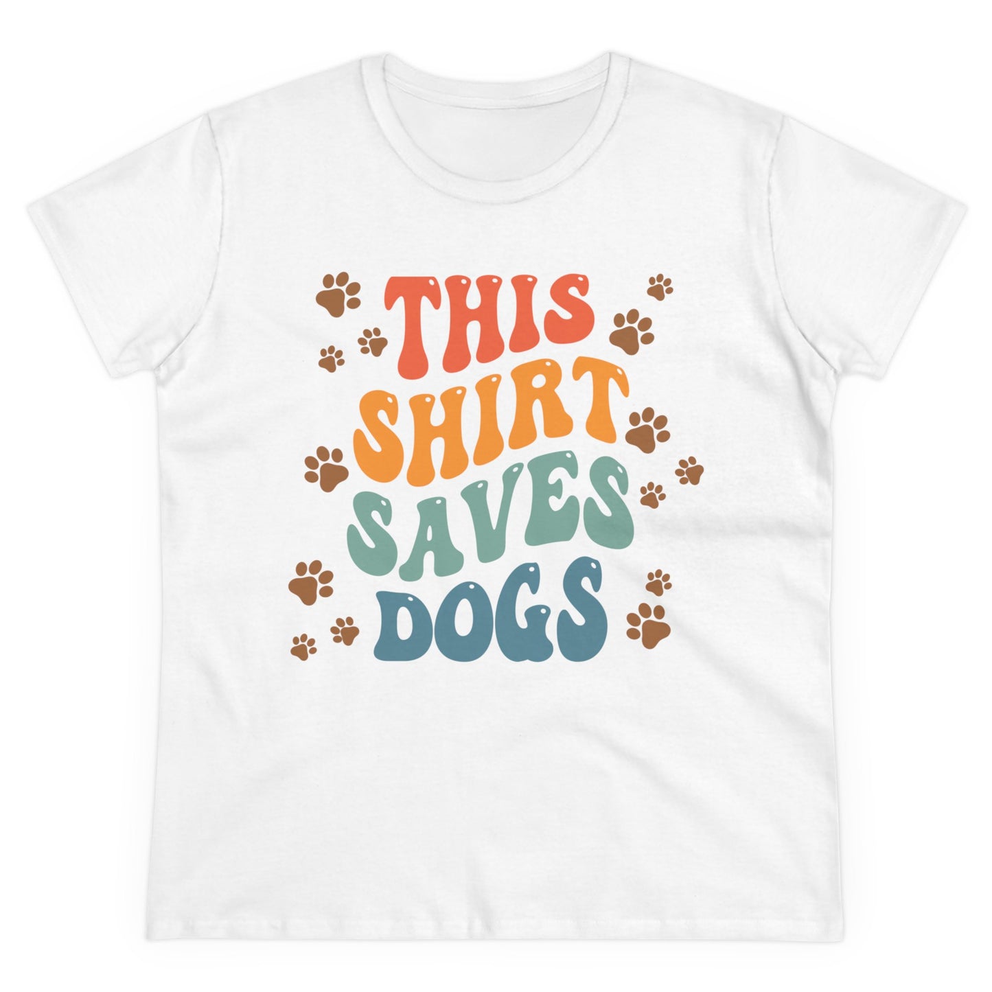 This Shirt Saves Dogs Women's Midweight Cotton Tee