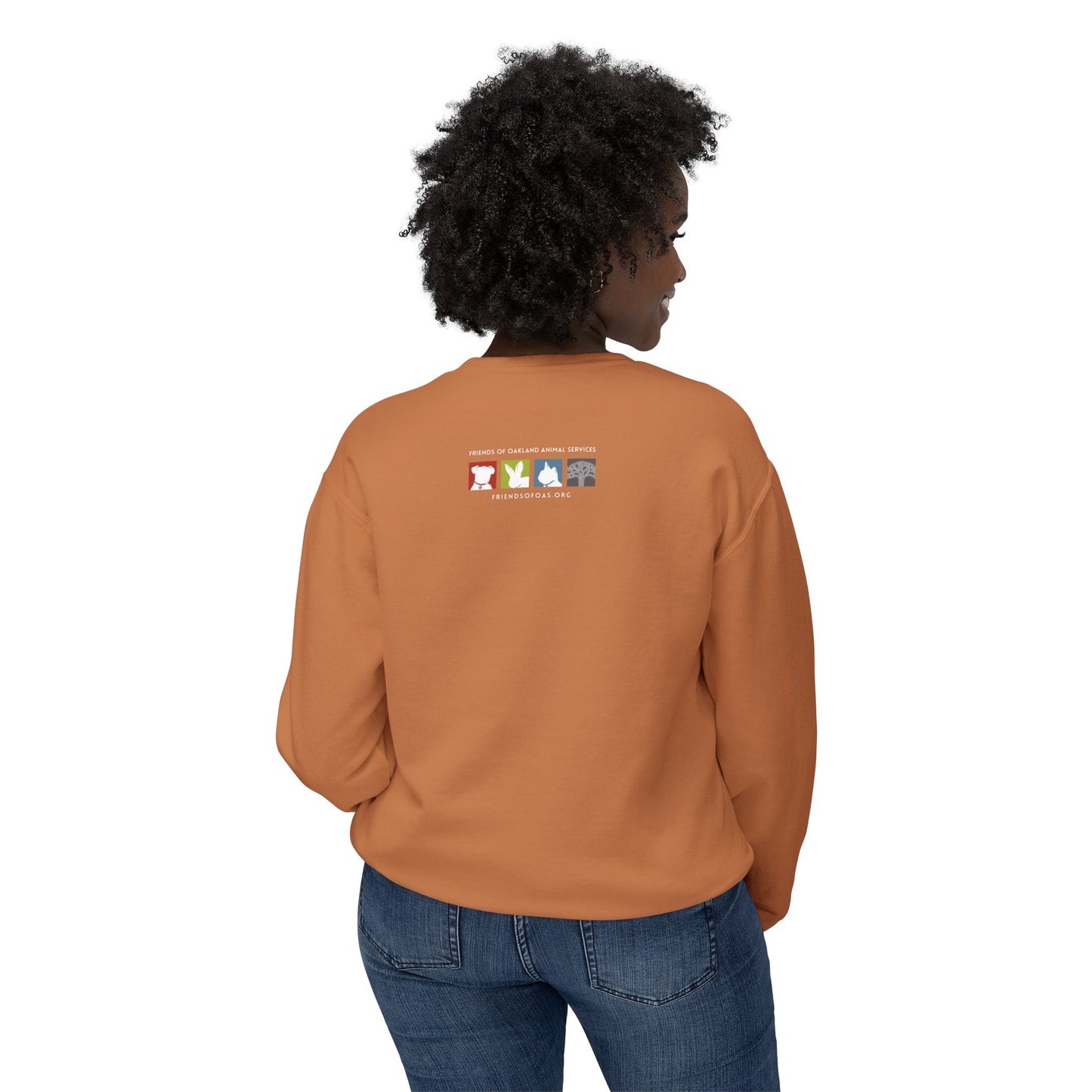 Pawsitively Oakland Unisex Lightweight Crewneck Sweatshirt