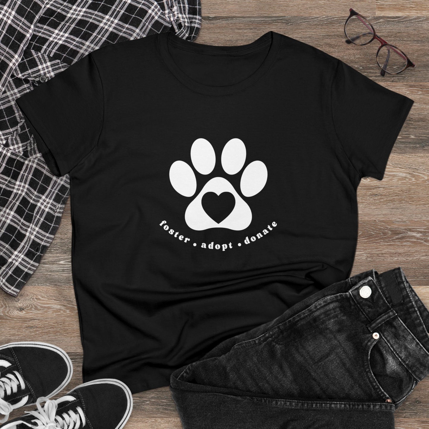 Helping Paw Women's Midweight Cotton Tee